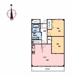 神辺中央マンション【1階】の間取り