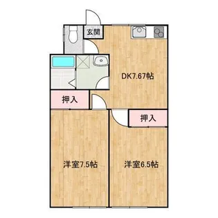 ハイツサンシャイン1【1階】の間取り