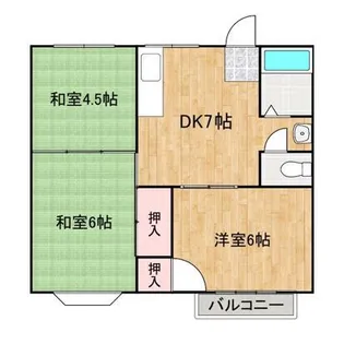 リバーサイド御幸【2階】の間取り