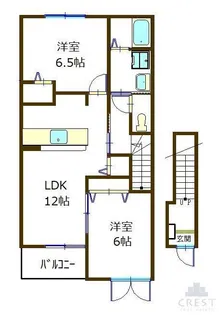 アンソレイエ Ⅱ【2階】の間取り