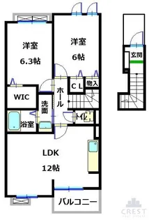 ルーラルフジE【2階】の間取り
