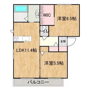 2LDKの間取り画像