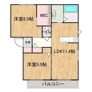 2LDKの間取り画像