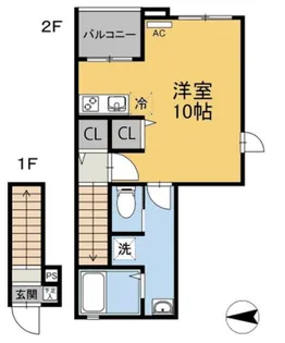 アシンプトート A棟【2階】の間取り