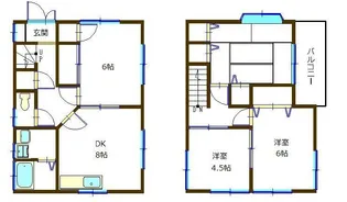 広島県福山市曙町2丁目【一戸建】の間取り