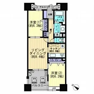 サーパスシティ福山駅前【5階】の間取り