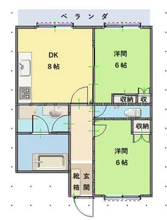 パークサイド西町【3階】の間取り