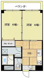 スクエアウィズ2001【4階】の間取り