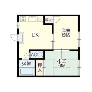 花登ハイツ【2階】の間取り