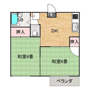ハイツ北吉津 B【2階】の間取り