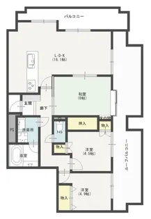 ダイアパレス三之丸【11階】の間取り