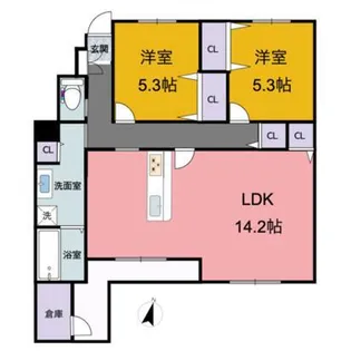 ラコリーヌ【1階】の間取り