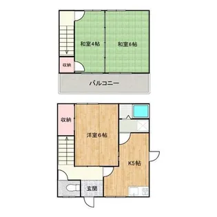 野上アパート【1階】の間取り