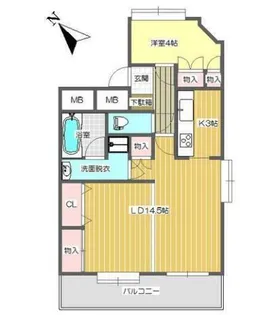 ダイアパレス宝町リージェント【5階】の間取り
