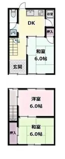 北美台貸家【1階】の間取り