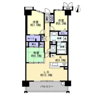 ポレスター東桜町ザ・レジデンス【13階】の間取り
