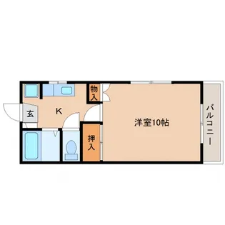 コーポやすらぎ【205号室】の間取り