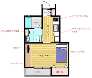 グレースコート船岡Ⅱ【102号室】の間取り