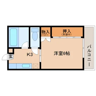 コンフォート睡蓮【301号室】の間取り