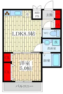 D.alivio諸福【302号室】の間取り