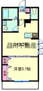 東京都品川区中延1丁目【アパート】の間取り