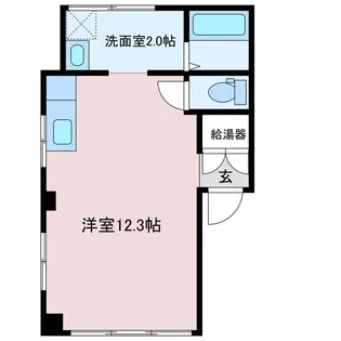 Bright and Fan Terrace【3階西号室】の間取り