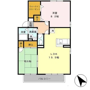 カームフォレスト【201号室】の間取り