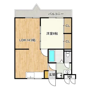 ロイヤルメゾン白浜 B【2階】の間取り