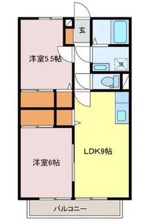サンフォーレストA【2階】の間取り