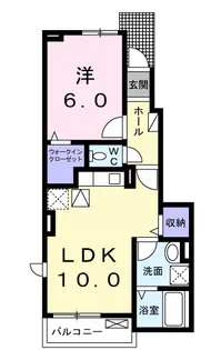 スモールヴィレッジⅢ【104号室】の間取り