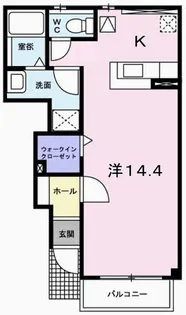 カイルア【103号室】の間取り