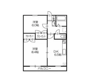 コンパスローズ白浜【203号室】の間取り