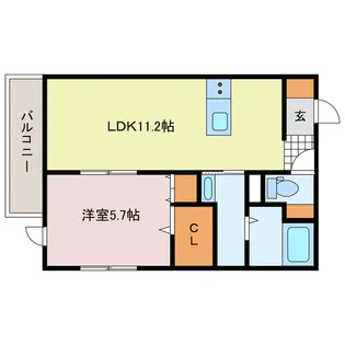 メゾン北条口 【4階】の間取り