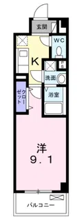 クレール【205号室】の間取り