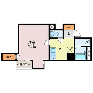 ONELIGHT博労町【607号室】の間取り