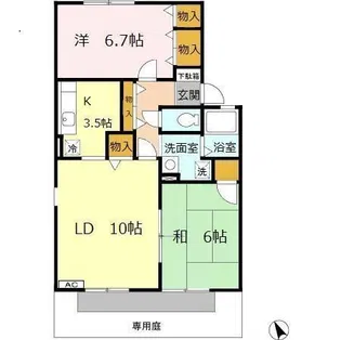 ラフェスタ【102号室】の間取り