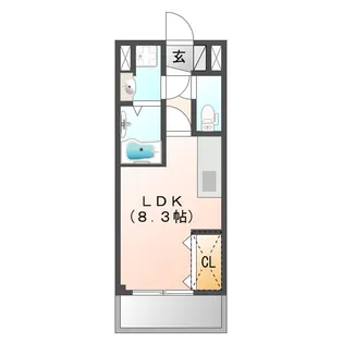 VILLA COURT CARROT7【105号室】の間取り