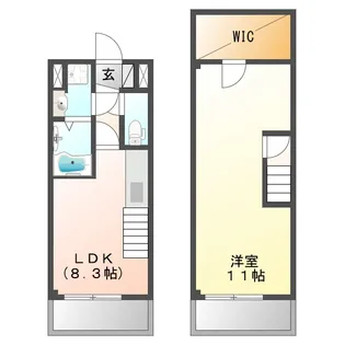 VILLA COURT CARROT7【205号室】の間取り