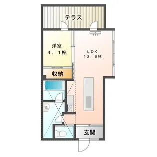 TIMBERED TERRACE【3階】の間取り