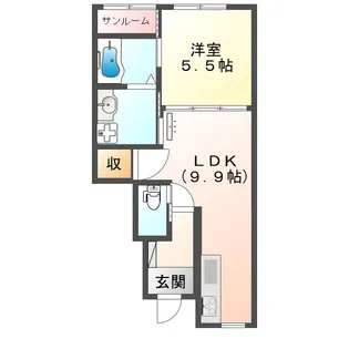 Lien【102号室】の間取り