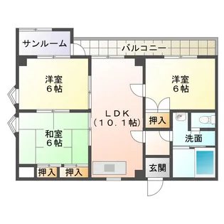 3LDKの間取り画像