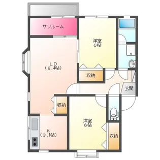志乃丘ハイツⅤ【201号室】の間取り