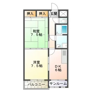 メゾン小松Ⅲ【405号室】の間取り