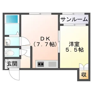 ウェラコートガイア【203号室】の間取り