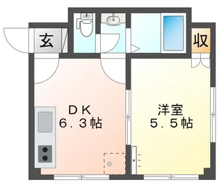 ウェラコートガイア【103号室】の間取り