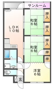 キャロットハウス№3【102号室】の間取り