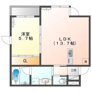 VILLA COURT CARROT8【301号室】の間取り