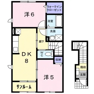 ボンヌシャンツN Ⅶ【2階】の間取り