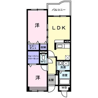 ビジオー・レジデンス【2階】の間取り