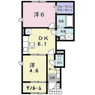 フェアリスⅡ【1階】の間取り